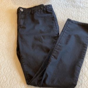 Skinny Black Coated Jeans that look shiny like leather